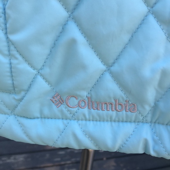 Columbia Blue Interchange Waterproof Removable Liner Hooded Ski Snow Coat size M - Picture 11 of 17
